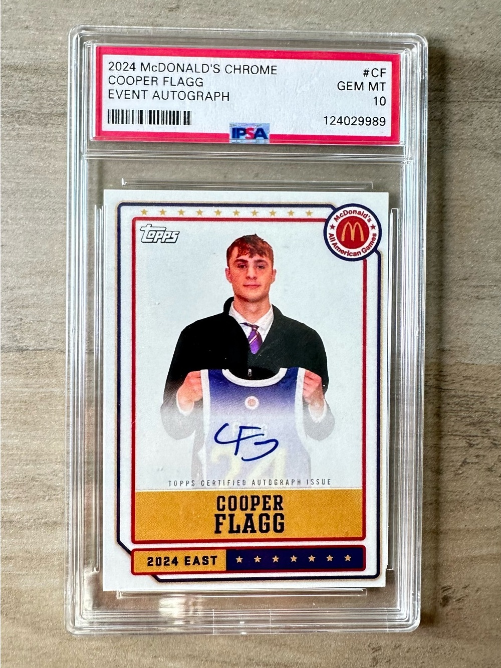 Cooper Flagg Autograph Rookie McDonald’s All American Gem Mint 10 Novelty Card